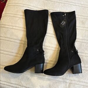 Macy's Black Heeled Boots for Women - size 5. NWT